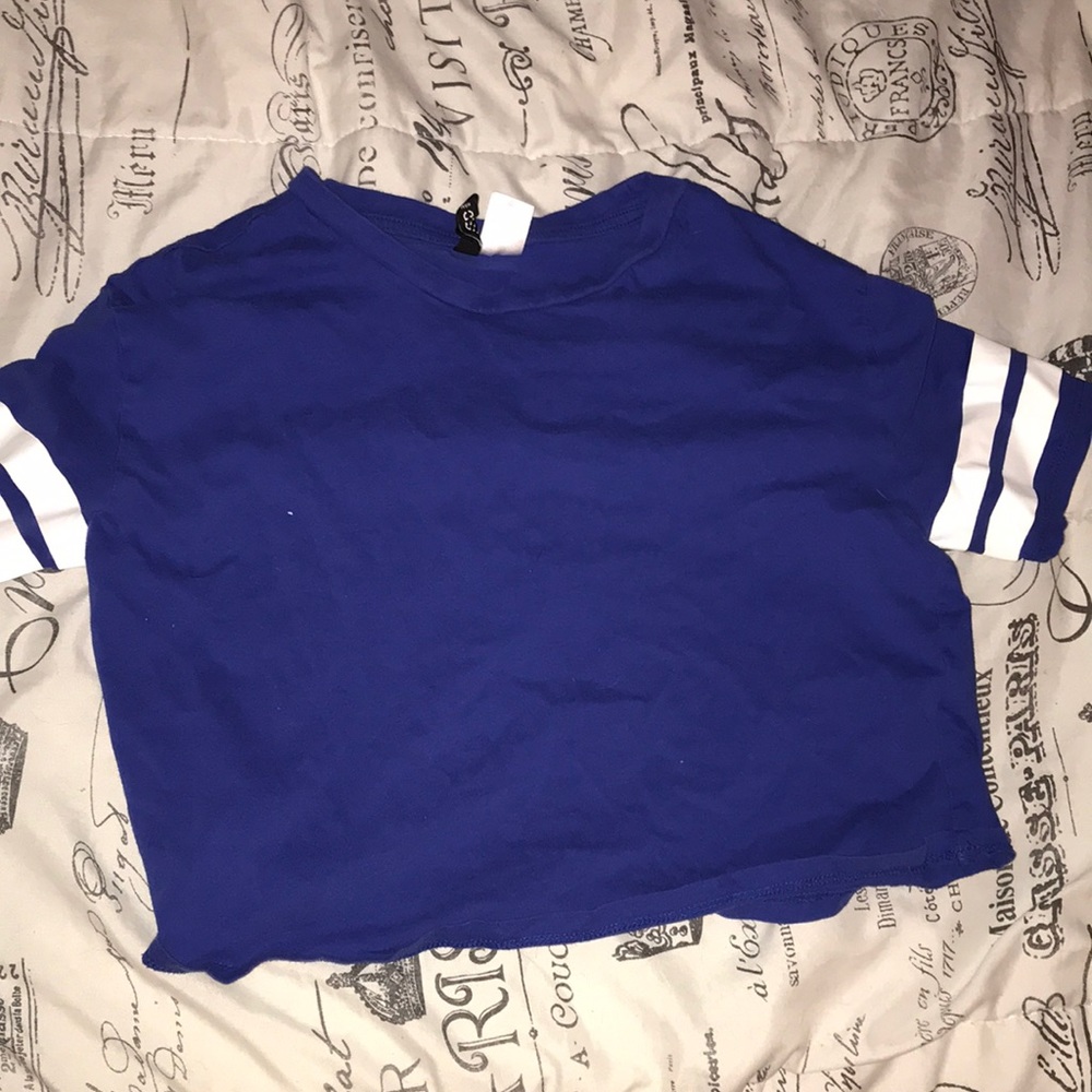 Dark blue crop top